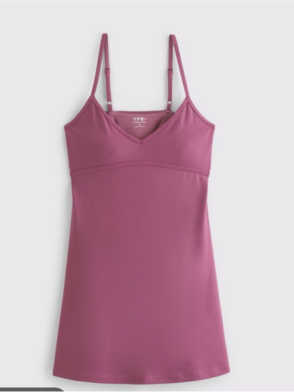 Abercrombie YPB Athletic Active Cami Dress in Pink Herringbone